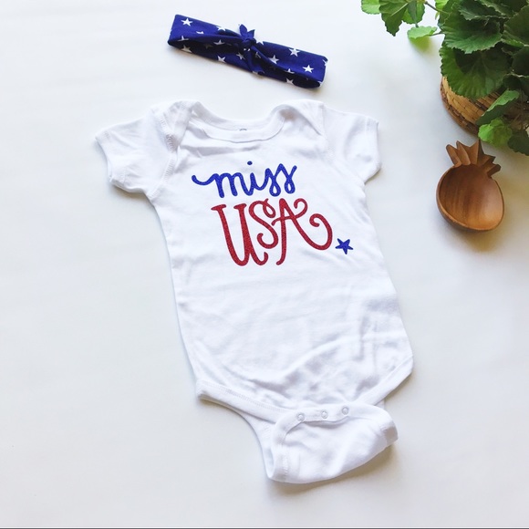 Handmade Miss USA America 4th of July Outfit Tutu - Picture 3 of 8